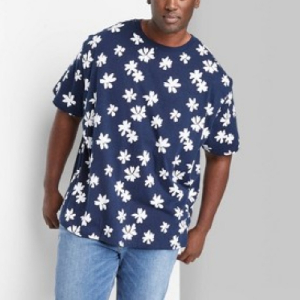 02 Floral Print Short Sleeve T-Shirt